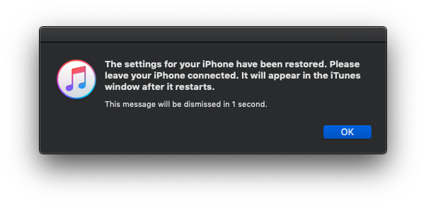 Process Complete-iphone restore