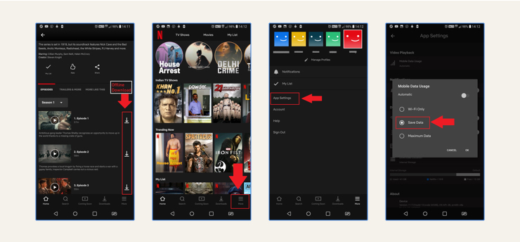 How to save data in apps - Netflix
