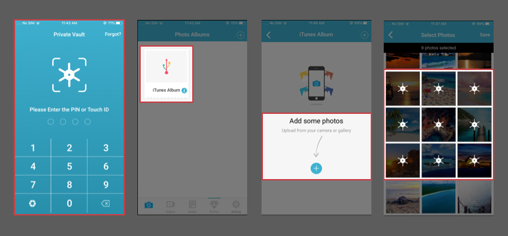 How to hide photos on Android using Vault App